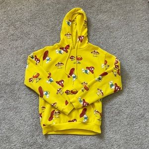 Size Small Colorful Comfy The Smurfs Mushroom Print Hoodie